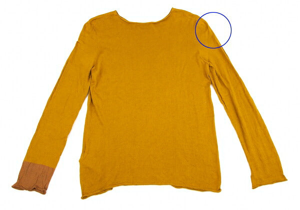 Y's Cotton Colorblock Knit Sweater Mustard Size 2
