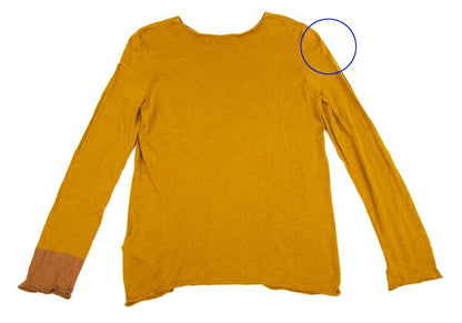 Y's Cotton Colorblock Knit Sweater Mustard Size 2