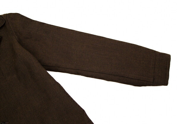 Y's Wool Cotton Wide Silhouette Jacket Brown Size 3