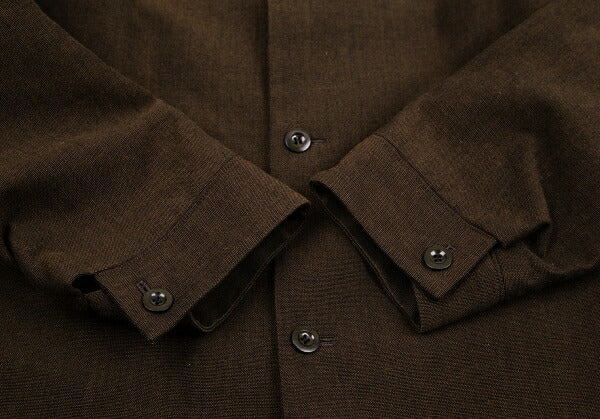 Y's Wool Cotton Wide Silhouette Jacket Brown Size 3