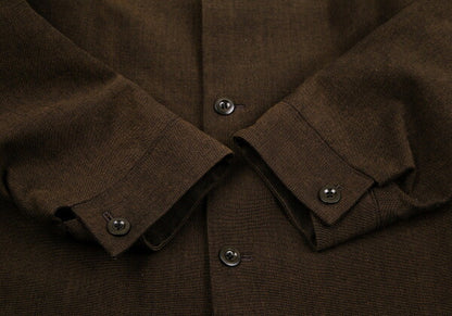 Y's Wool Cotton Wide Silhouette Jacket Brown Size 3