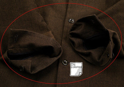 Y's Wool Cotton Wide Silhouette Jacket Brown Size 3