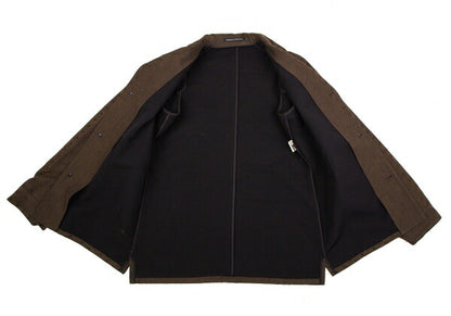 Y's Wool Cotton Wide Silhouette Jacket Brown Size 3
