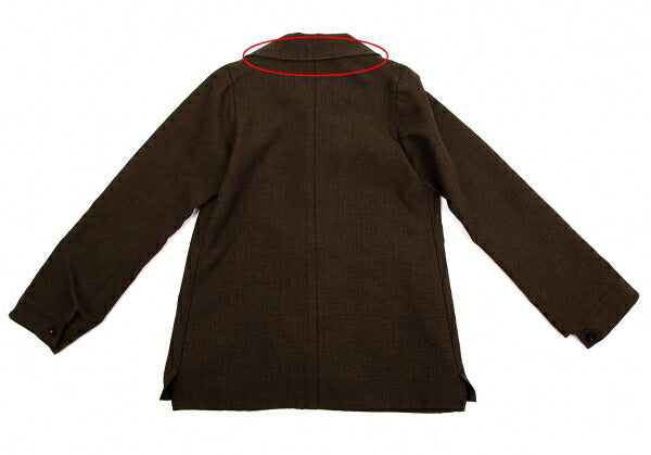 Y's Wool Cotton Wide Silhouette Jacket Brown Size 3