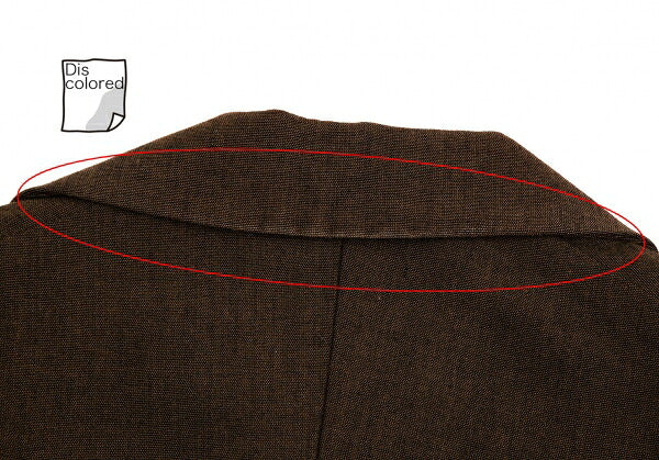 Y's Wool Cotton Wide Silhouette Jacket Brown Size 3
