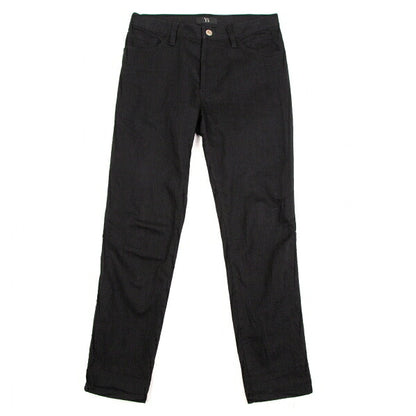 Y's Side Rib Stretch Cotton Pants Black Size 1