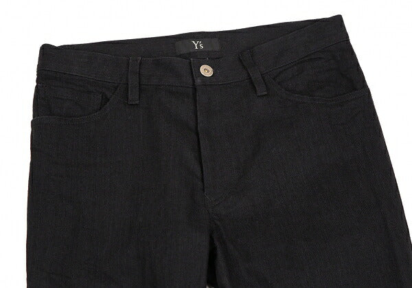 Y's Side Rib Stretch Cotton Pants Black Size 1