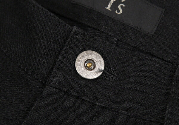 Y's Side Rib Stretch Cotton Pants Black Size 1