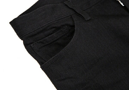 Y's Side Rib Stretch Cotton Pants Black Size 1