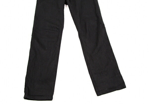 Y's Side Rib Stretch Cotton Pants Black Size 1
