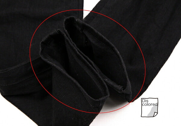 Y's Side Rib Stretch Cotton Pants Black Size 1