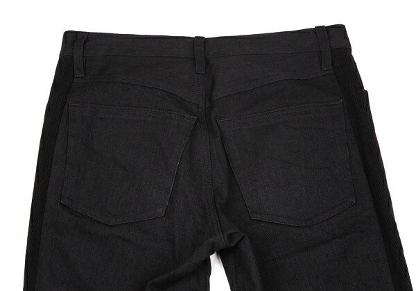 Y's Side Rib Stretch Cotton Pants Black Size 1