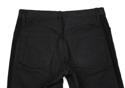Y's Side Rib Stretch Cotton Pants Black Size 1