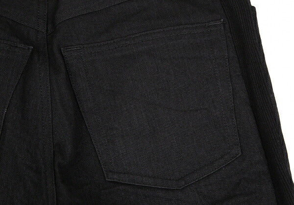 Y's Side Rib Stretch Cotton Pants Black Size 1