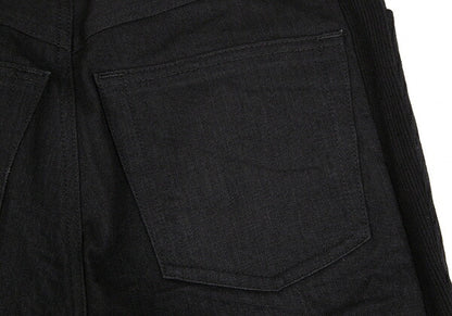Y's Side Rib Stretch Cotton Pants Black Size 1