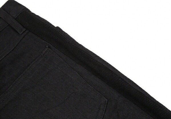 Y's Side Rib Stretch Cotton Pants Black Size 1