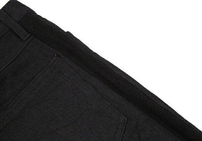 Y's Side Rib Stretch Cotton Pants Black Size 1
