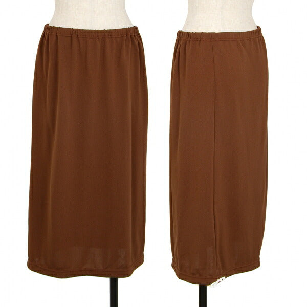 COMME des GARCONS Polyester Drawstring Skirt Brown Size S
