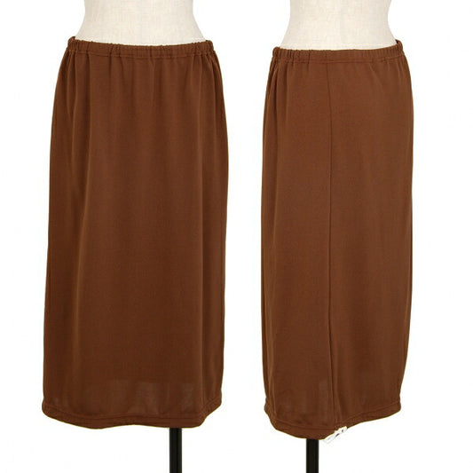 COMME des GARCONS Polyester Drawstring Skirt Brown Size S