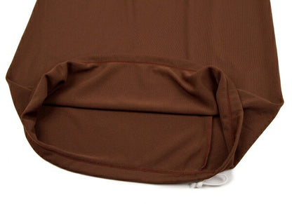 COMME des GARCONS Polyester Drawstring Skirt Brown Size S