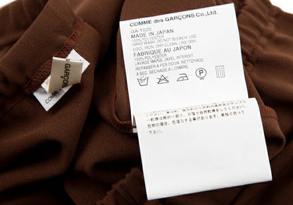 COMME des GARCONS Polyester Drawstring Skirt Brown Size S