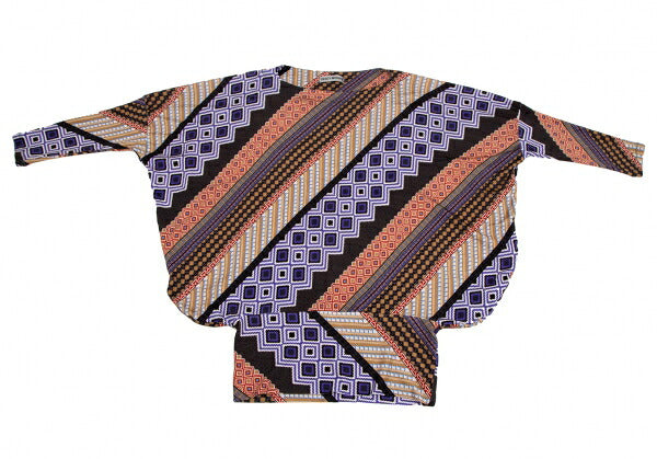 ISSEY MIYAKE 17SS Stretch Geometric Print Tunic Multi Blouse Size 2