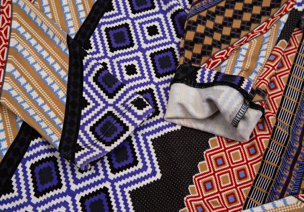 ISSEY MIYAKE 17SS Stretch Geometric Print Tunic Multi Blouse Size 2