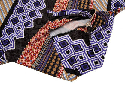 ISSEY MIYAKE 17SS Stretch Geometric Print Tunic Multi Blouse Size 2
