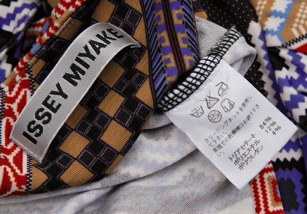 ISSEY MIYAKE 17SS Stretch Geometric Print Tunic Multi Blouse Size 2