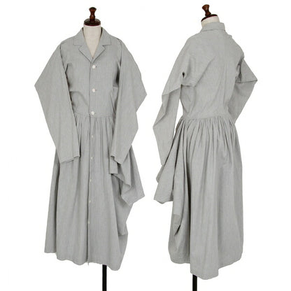 COMME des GARCONS Cotton Gather Draped Dress Gray Size M