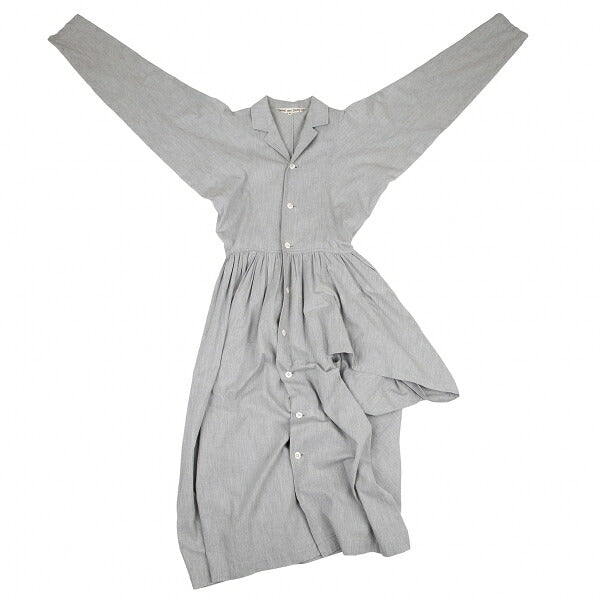 COMME des GARCONS Cotton Gather Draped Dress Gray Size M
