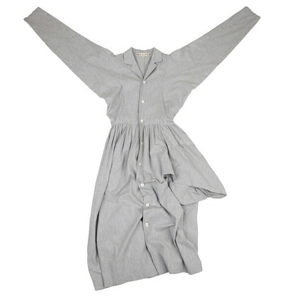 COMME des GARCONS Cotton Gather Draped Dress Gray Size M