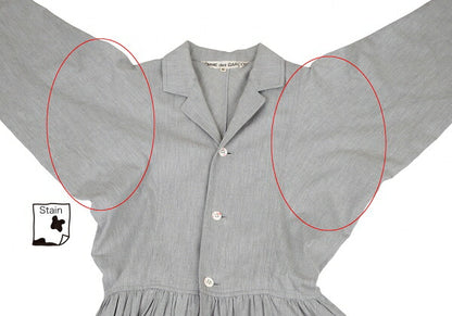 COMME des GARCONS Cotton Gather Draped Dress Gray Size M