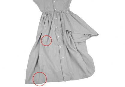 COMME des GARCONS Cotton Gather Draped Dress Gray Size M