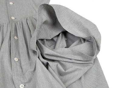 COMME des GARCONS Cotton Gather Draped Dress Gray Size M