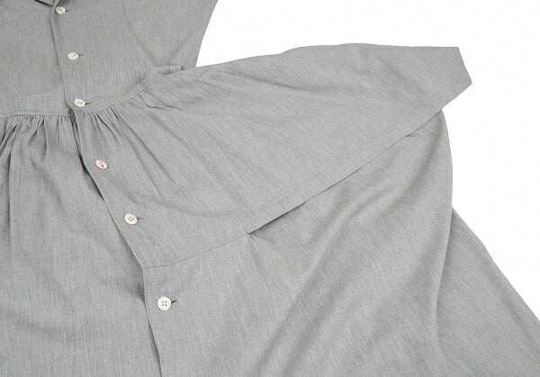 COMME des GARCONS Cotton Gather Draped Dress Gray Size M