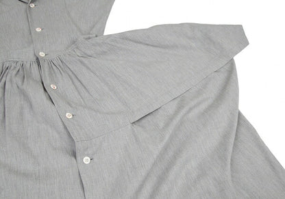 COMME des GARCONS Cotton Gather Draped Dress Gray Size M