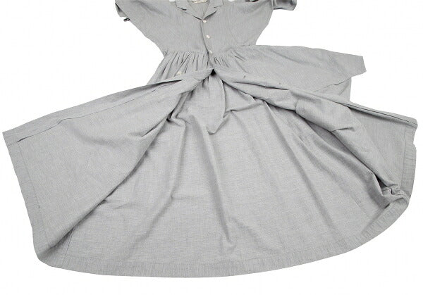 COMME des GARCONS Cotton Gather Draped Dress Gray Size M