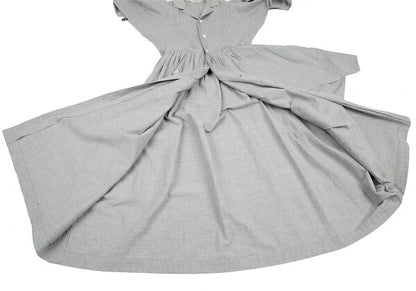COMME des GARCONS Cotton Gather Draped Dress Gray Size M
