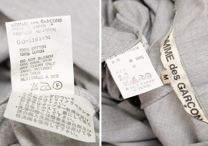COMME des GARCONS Cotton Gather Draped Dress Gray Size M