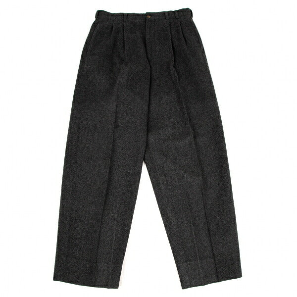 Papas Wool Two-Tuck Tapered Pants Gray Size M
