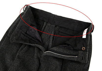 Papas Wool Two-Tuck Tapered Pants Gray Size M