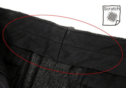 Papas Wool Two-Tuck Tapered Pants Gray Size M