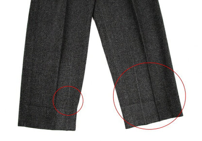 Papas Wool Two-Tuck Tapered Pants Gray Size M