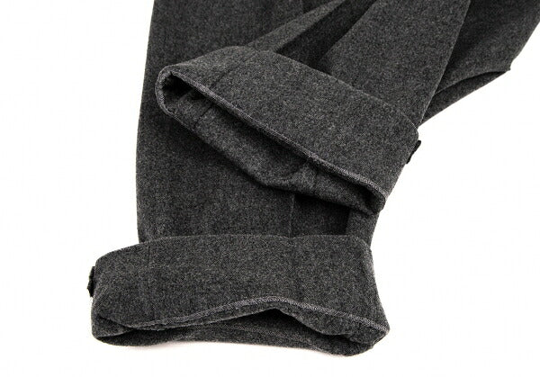 Papas Wool Two-Tuck Tapered Pants Gray Size M