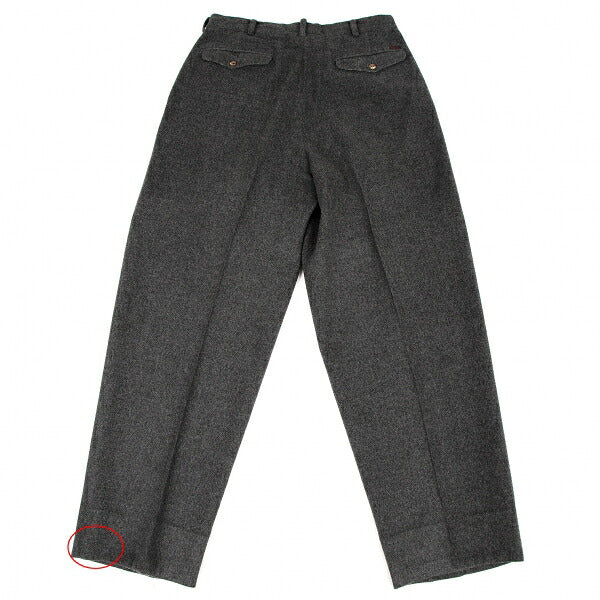 Papas Wool Two-Tuck Tapered Pants Gray Size M