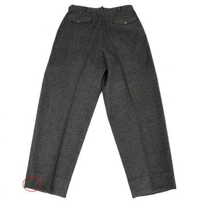 Papas Wool Two-Tuck Tapered Pants Gray Size M