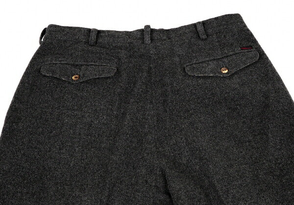 Papas Wool Two-Tuck Tapered Pants Gray Size M