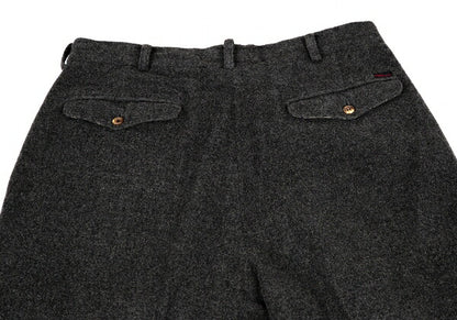 Papas Wool Two-Tuck Tapered Pants Gray Size M