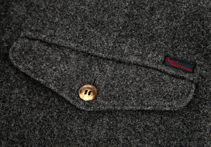 Papas Wool Two-Tuck Tapered Pants Gray Size M
